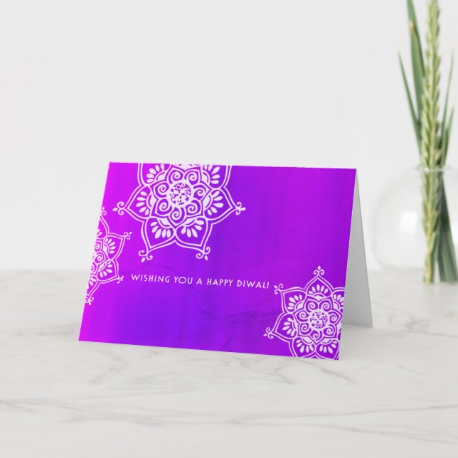 Tarjeta Saludos místicos de Diwali (Anverso)