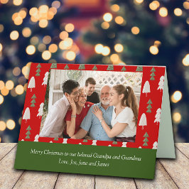 Tarjeta Saludos navideños a los abuelos padres