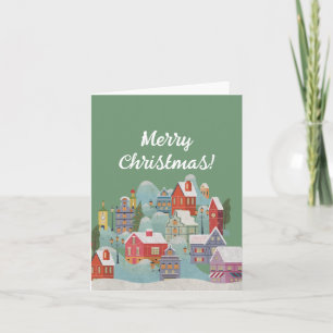Tarjeta Saludos navideños de la Ciudad del Invierno