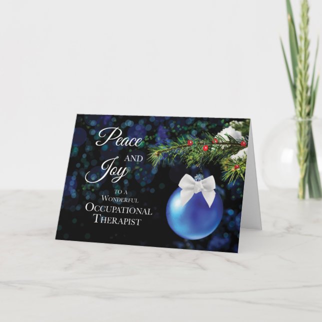 Tarjeta Saludos Navideños para Terapeutas Ocupacionales  (Anverso)