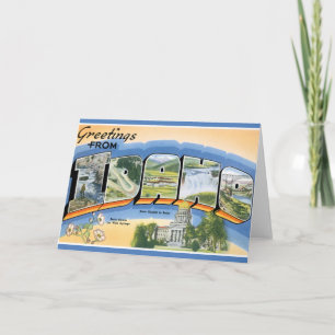 Tarjeta Saludos retros de Idaho