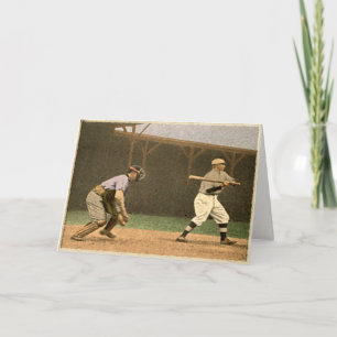 Tarjeta Saludos retros del béisbol del estilo