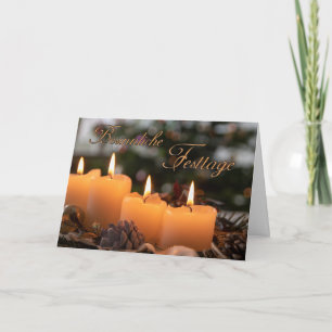 Tarjeta Saludos románticos de Navidad alemanes