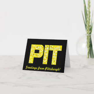 Tarjeta ¡Saludos tejados de Pittsburgh!
