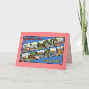Tarjeta Saludos vintage de Grand Rapids MI