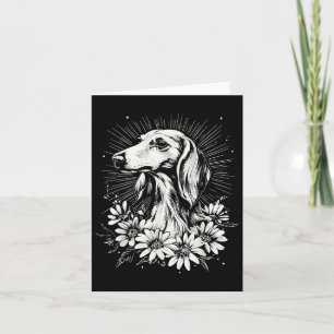 Tarjeta Saluki Dog Lover Tattoo estilo retro