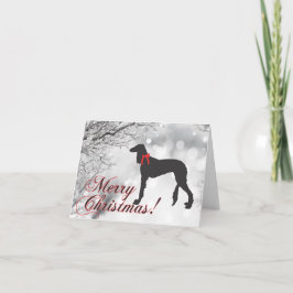 Tarjeta Saluki Feliz Navidad 