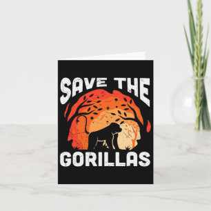 Tarjeta Salva a los Gorilas Día de la Tierra Ecológico