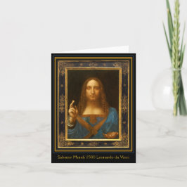 Tarjeta Salvador Mundi 1500 Leonardo da Vinci