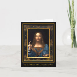 Tarjeta Salvador Mundi 1500 Leonardo da Vinci
