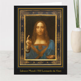 Tarjeta Salvador Mundi 1500 Leonardo da Vinci