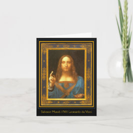 Tarjeta Salvador Mundi de Leonardo da Vinci