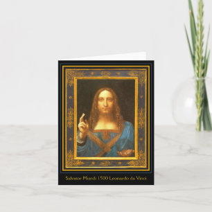 Tarjeta Salvador Mundi de Leonardo da Vinci