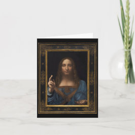 Tarjeta Salvador Mundi de Leonardo da Vinci alrededor de 1