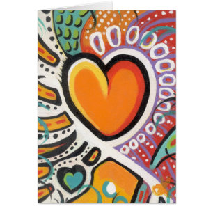 Tarjeta salvaje del corazón