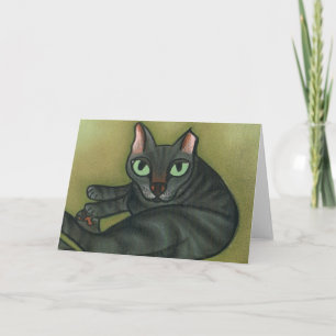 Tarjeta salvaje del gato