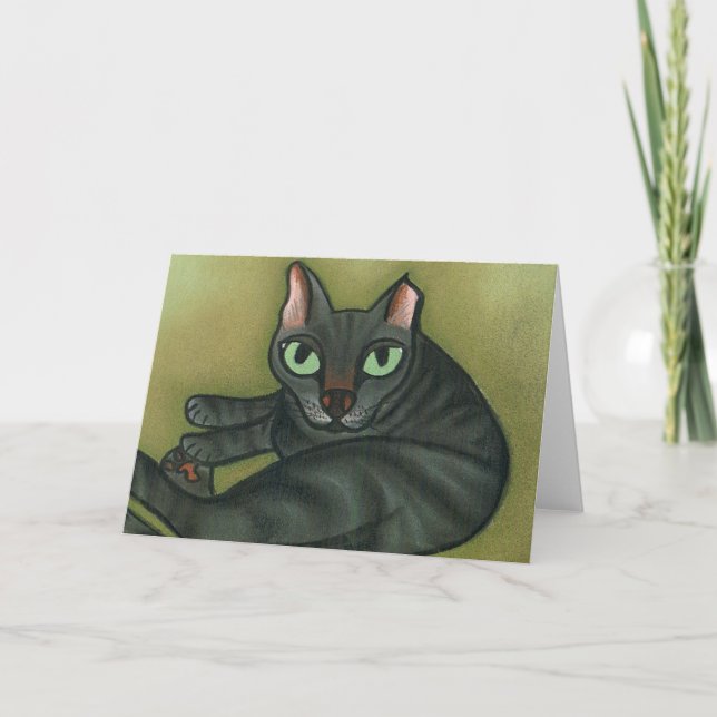 Tarjeta salvaje del gato (Anverso)