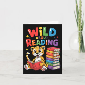 Tarjeta Salvaje por leer libro infantil de profesor leopar