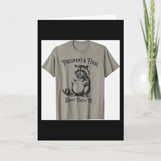 Tarjeta Salvaje y embarazada no me toques divertido embara (Anverso)
