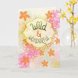 Tarjeta Salvaje y Maravilloso – Caprichoso con Letras a Ma