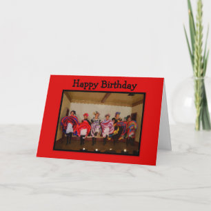 Tarjeta Salvajes Chicas del West Dance Hall Felices cumple