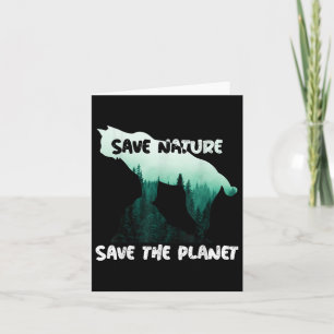 Tarjeta Salvar a la Naturaleza Salvar la Protección Ambien