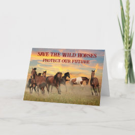 Tarjeta Salvar a los Caballos Salvajes