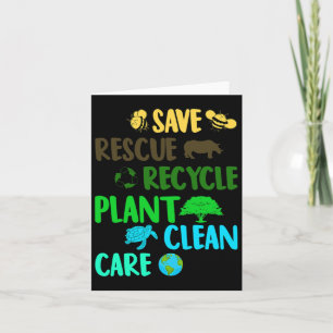 Tarjeta Salvar abejas rescatar animales reciclar plástico