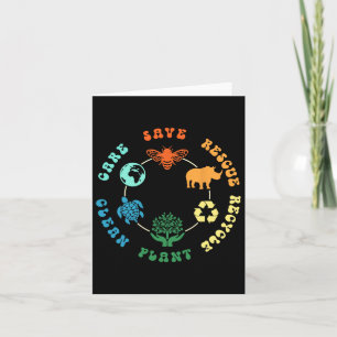 Tarjeta Salvar abejas rescatar animales reciclar plástico