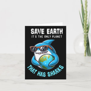 Tarjeta Salvar el Día de la Tierra de los Tiburones Restau