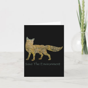 Tarjeta Salvar el medio ambiente de Fox Silhouette Environ