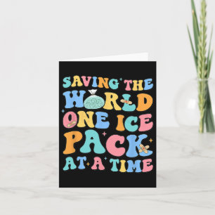 Tarjeta Salvar El Paquete De Hielo De Una Enfermera Escola