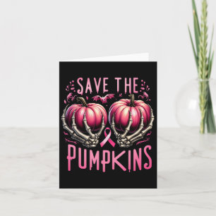 Tarjeta Salvar La Calabaza Esqueleto Halloween Cáncer de M