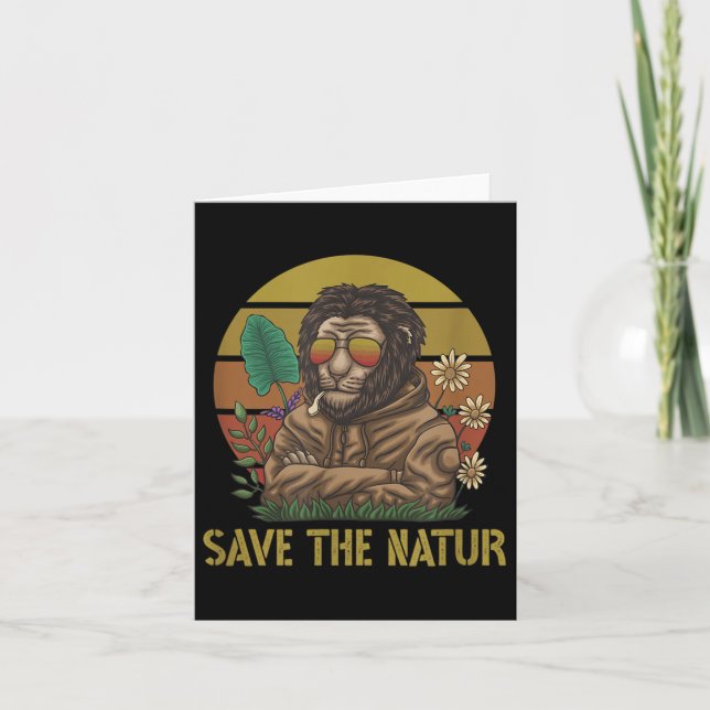 Tarjeta Salvar la Naturaleza Salvar la Naturaleza León Med (Anverso)