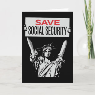 Tarjeta Salvar la Seguridad Social - estatua de la Liberta