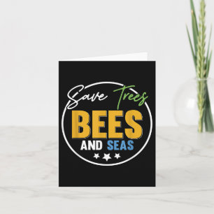 Tarjeta Salvar Las Abejas De Árboles Y La Protección Ambie