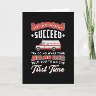 Tarjeta Salvar vidas, conducir ambulancias, emergencia par