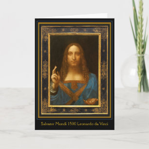 Tarjeta Salvator Mundi 1500 Leonardo da Vinci
