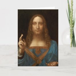 Tarjeta Salvator Mundi (Salvador del Mundo) (da Vinci)