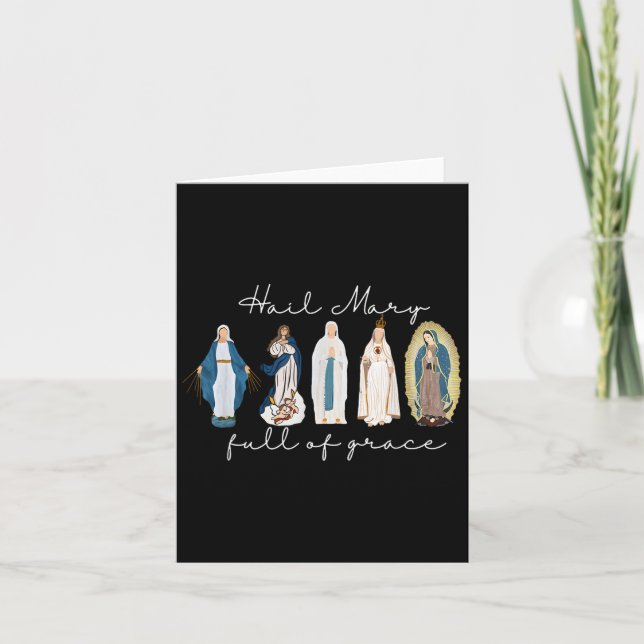 Tarjeta Salve A María Llena De Gracia, Bendita Virgen Marí (Anverso)