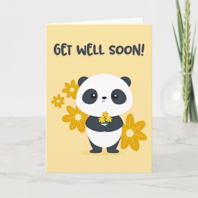 Tarjeta Salve Bien Pronto El Encantador Saludo Del Oso Pan (Anverso)