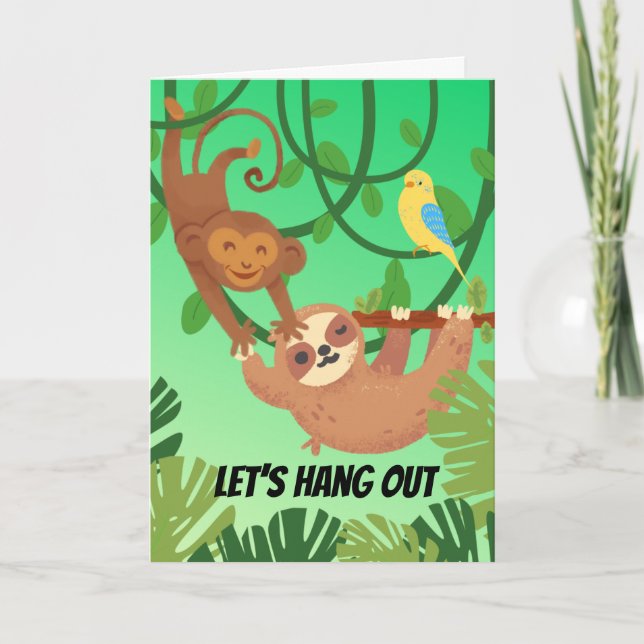 Tarjeta Salvemos el pájaro del mono de la amistad (Anverso)
