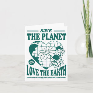 Tarjeta Salvemos El Planeta Ama La Prote Ambiental De La T