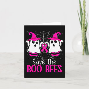 Tarjeta Salven A Las Abejas De Boo Hallowee Sobre El Cánce