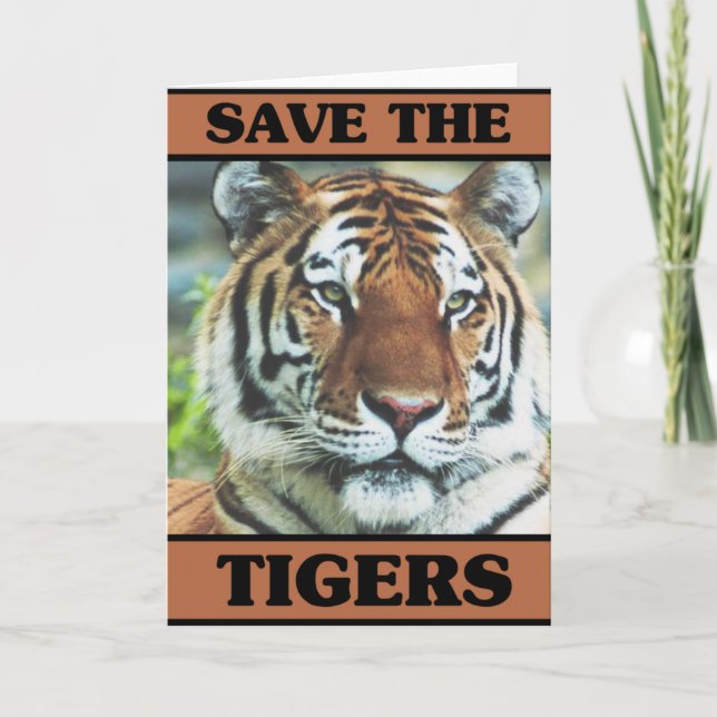 Tarjeta Salven a los tigres (Anverso)