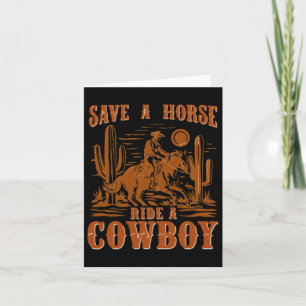 Tarjeta Salven A Un Caballo Con Una Graciosa Redada De Rod
