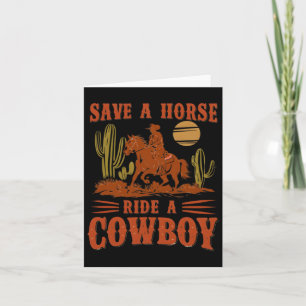 Tarjeta Salven A Un Caballo Con Una Graciosa Redada De Rod