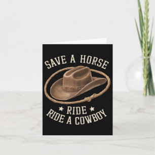 Tarjeta Salven A Un Caballo Con Una Graciosa Redada De Rod
