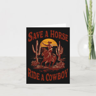 Tarjeta Salven A Un Caballo Con Una Graciosa Redada De Rod