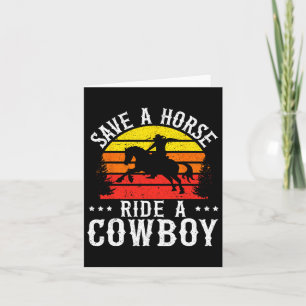 Tarjeta Salven A Un Caballo En Un Vaquero Rodeo Occidental